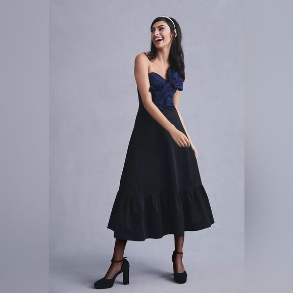 NWT ANTHROPOLOGIE HUTCH BOW TIE MAXI - Picture 1 of 4